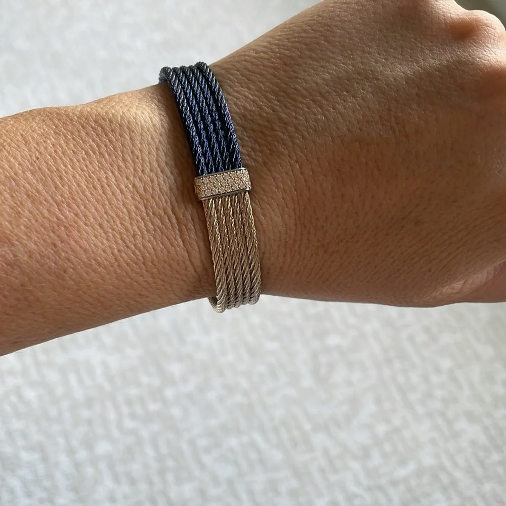 Alor Colorblock Cable Mini Cuff - Picture 2 of 7
